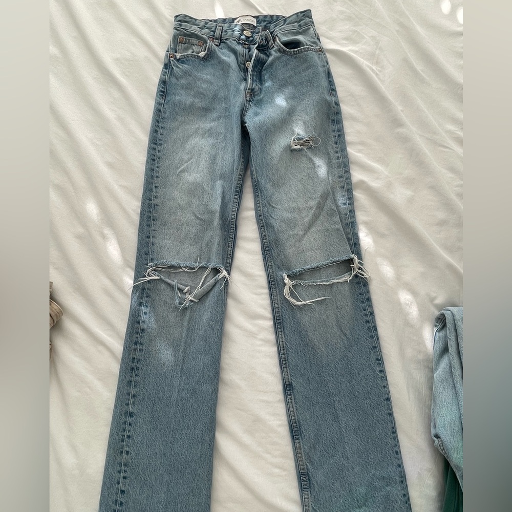 Zara size 0 straight leg jeans
